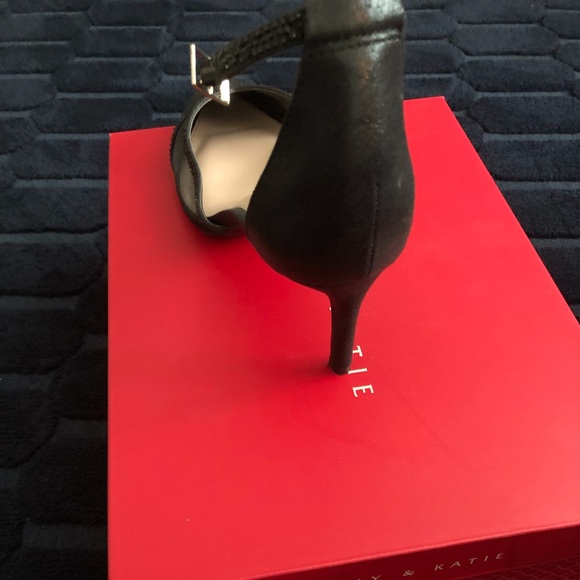 NIB Kelly & Katie Black Shimmer Heels - Picture 6 of 7